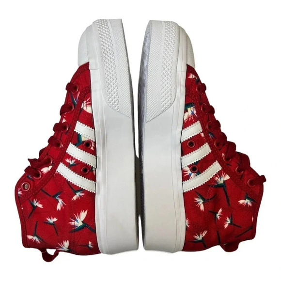 NEW Adidas Thebe Magugu Nizza Platform Mid
Sneaker Women’s Size 6 Red/White - Picture 5 of 9